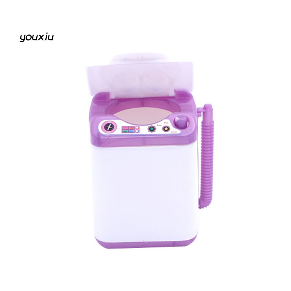 ♛YEWJ♛Cute Silicone Doll Washing Machine Mini Washer Doll House Furniture Accessory