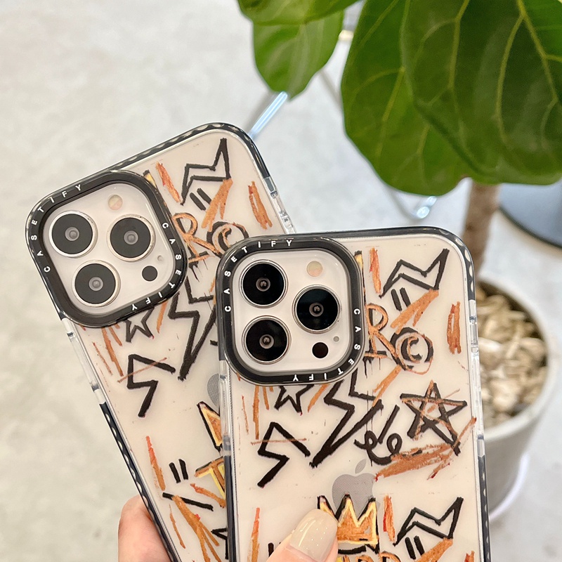 Ốp điện thoại TPU dẻo họa tiết hoạt hình Basquiat thích hợp cho iPhone 7 8 Plus X XS XR 11 12 13 Pro Max SE 2020