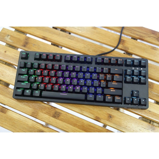 Bàn Phím Cơ E-DRA EK387 - Bản 2021 - Led Rainbow - Huano Switch - Cáp TypeC - BH 24 tháng