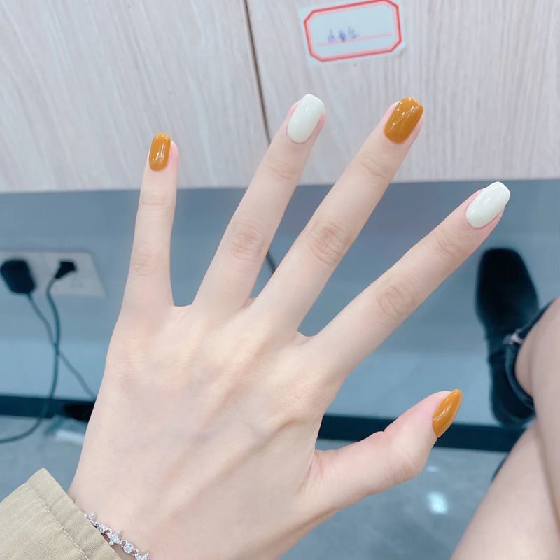 Bản vá móngↂKeo sơn móng tay Jumping White Autumn and Winter Special for Nail Shop 2021 Màu đỏ đậm phổ biến cam trị