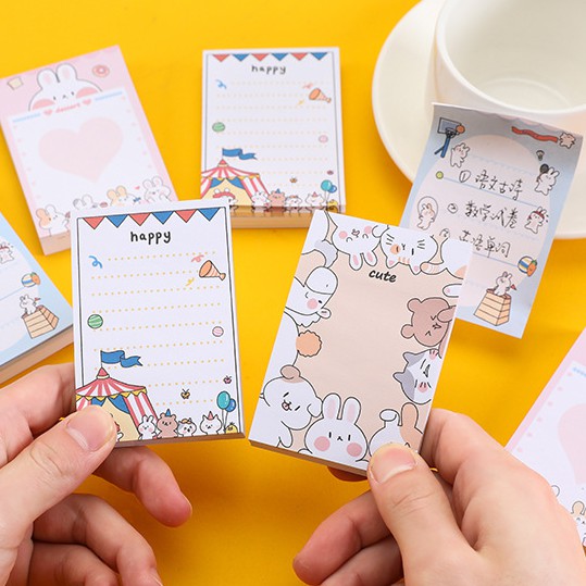 [Mã LIFEBOOK2 giảm 10% đơn 0Đ] &lt;Ảnh Thật Shop Chụp&gt; Sticky Giấy Note To Do List Ghi Chú 100 Trang Chú Thỏ Cute Teeci588