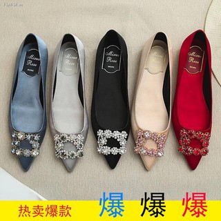 Giày búp bê mũi nhọn xinh xắn dành cho nữ size lớn 44