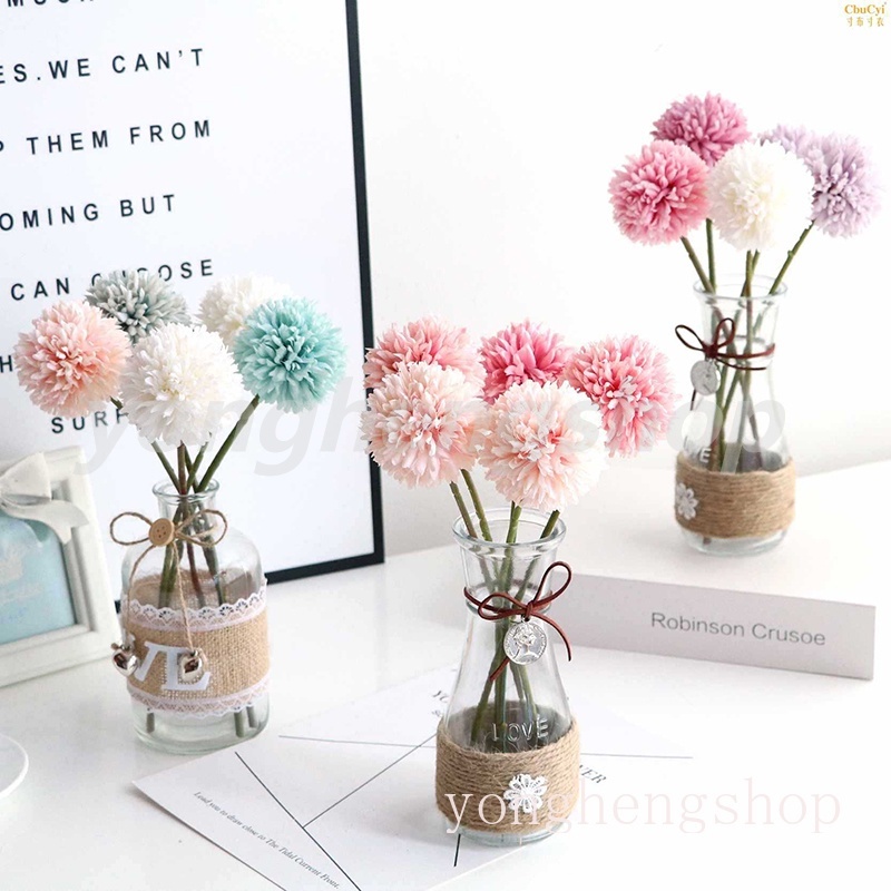 Cành hoa bồ công anh nhân tạo phong cách Bắc Âu dành cho trang trí đám cưới tiệc tùng DIY