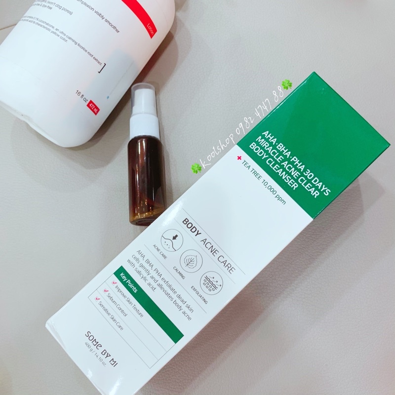 Sữa tắm mụn lưng, body Some by mi AHA.BHA.PHA 30 Days Miracle clear body cleanser 400g