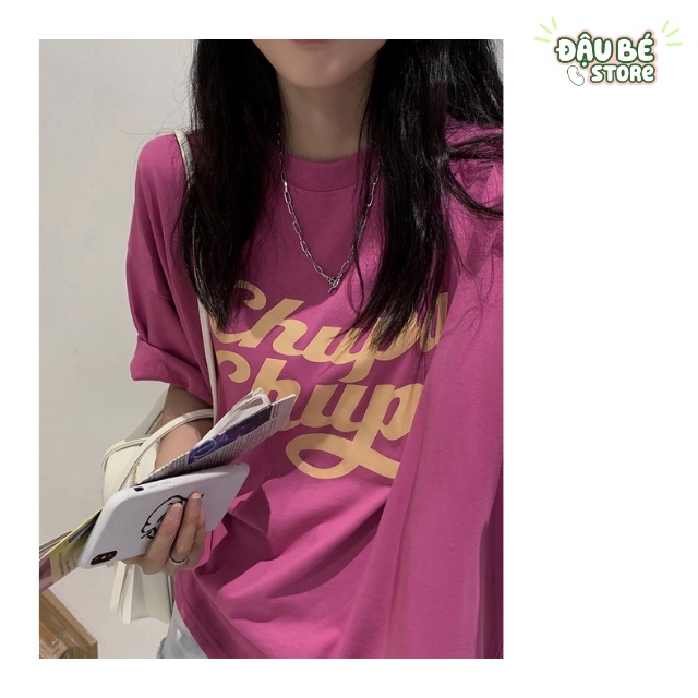 Áo Phông Form Rộng Tay Lỡ Nam Nữ Ulzzang - Áo Thun Unisex Năng Động Hoạ Tiết Chupa Chups Dễ Thương Chất Mát-Daube - A036