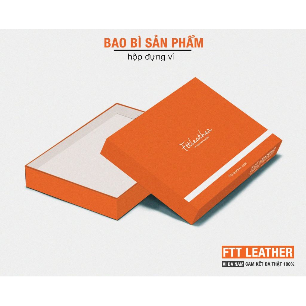 Ví nam cầm tay Fttleather đan viền thủ công 8040C-BL (Đen)