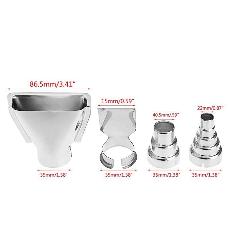 Set 4 vòi kích cỡ khác nhau cho súng bắn nhiệt