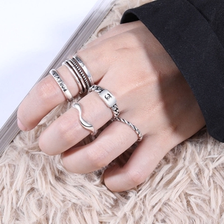 Nhẫn Đeo Tay Mở Bằng Kim Loại Có Thể Điều Chỉnh Phong Cách Cá Tính Hip Hop Thời Trang Hàn Quốc Cho Nam Và Nữ