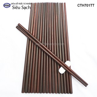 Đũa tròn gỗ Trắc Việt Nam Siêu sạch (10 đôi rất đẹp) gỗ Trắc tự nhiên vân đẹp-CTH701TT - Chopstick of HAHANCO
