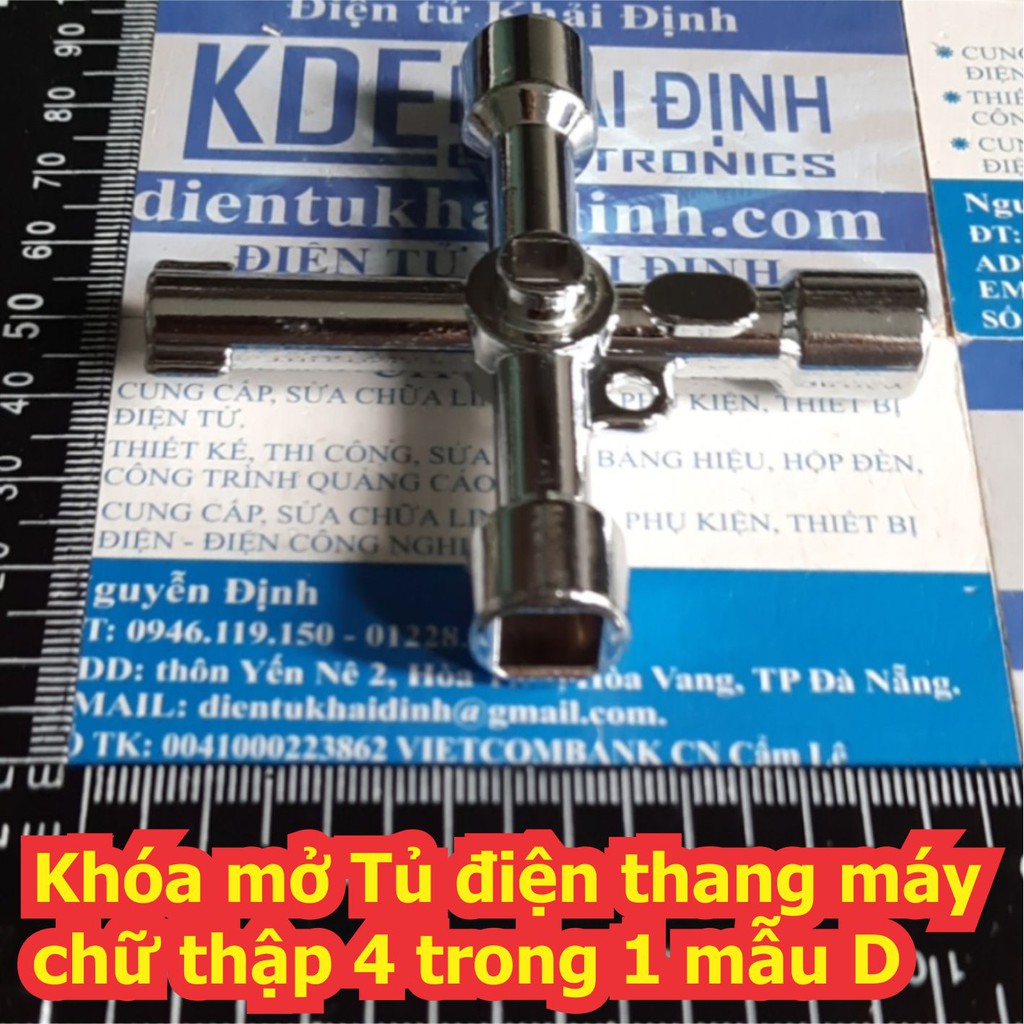 Khóa mở Tủ điện thang máy chữ thập 4 trong 1 nhiều mẫu khác nhau kde7150