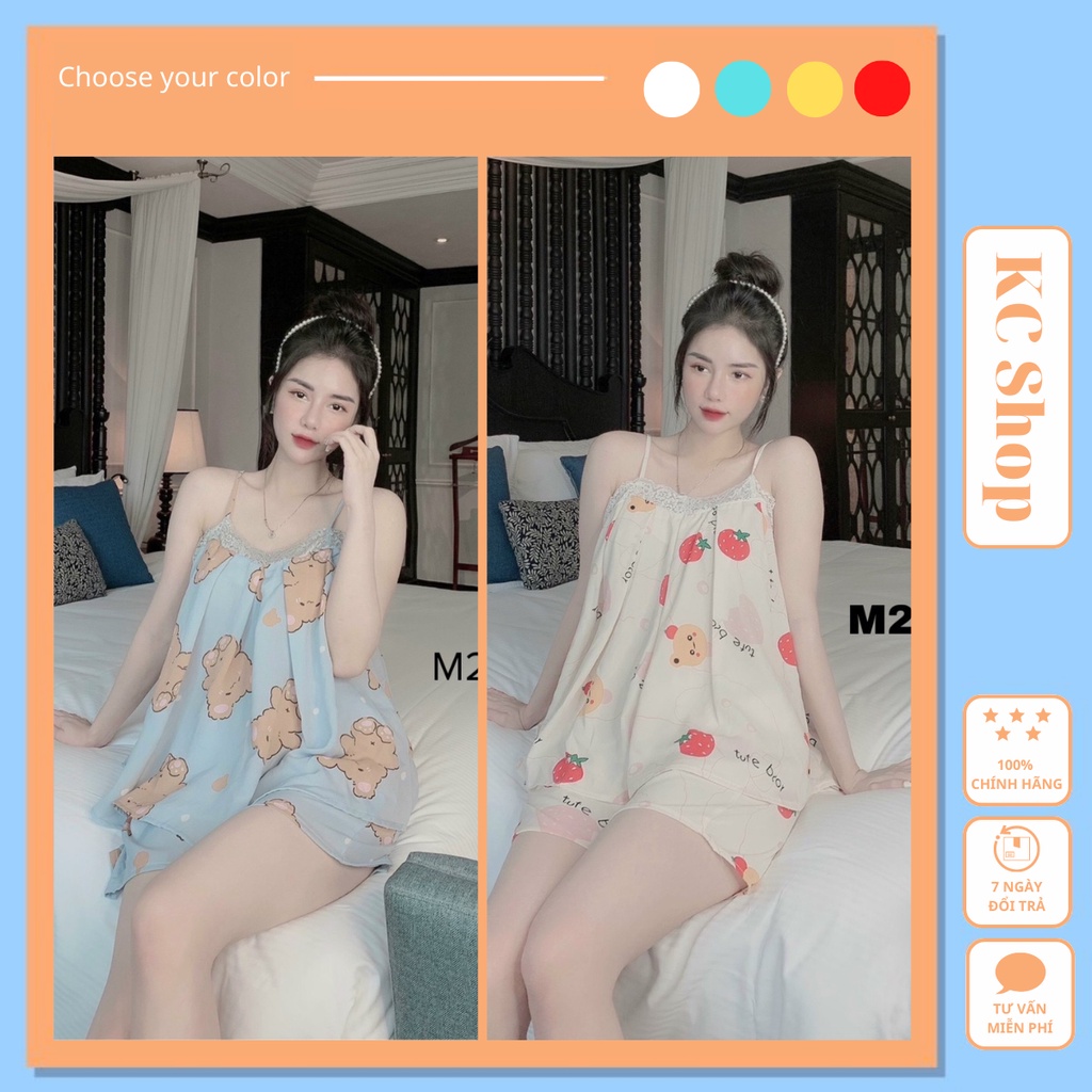 Áo 2 dây lụa mango cao cấp, đồ ngủ nữ sexy dễ thương - KC Shop