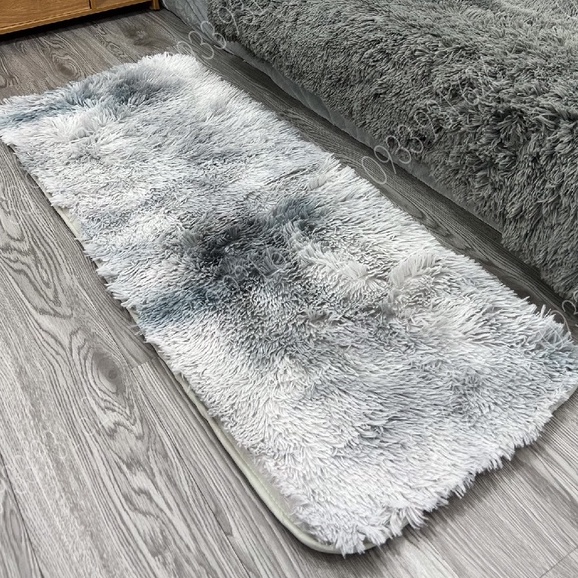 Thảm Lông Trải Sàn Trang Trí Phòng - Thảm Trải Giuờng Màu Loang Size 50x1m6