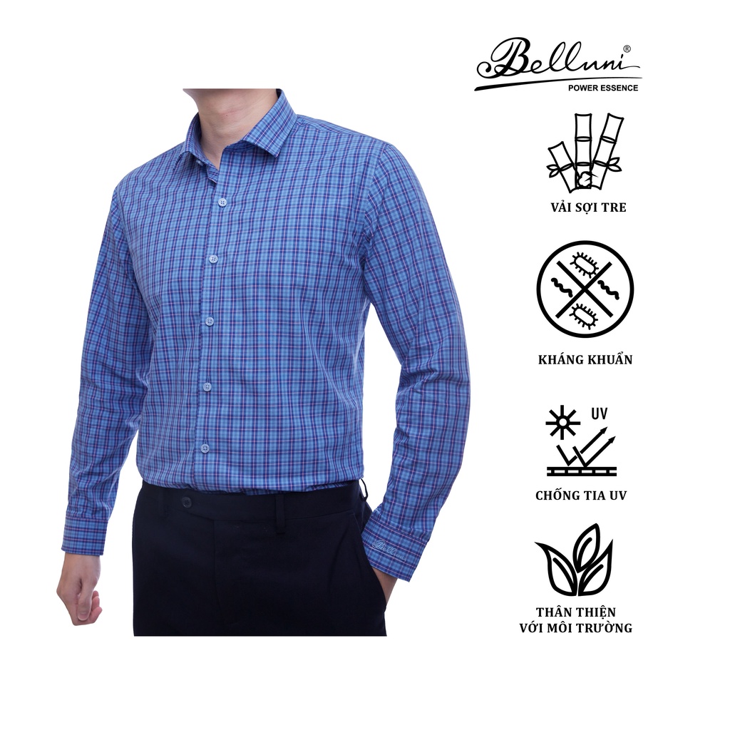 Áo sơ mi nam tay dài BELLUNI chất Bamboo chống nhăn - ADS.BPS.BE.156.B4