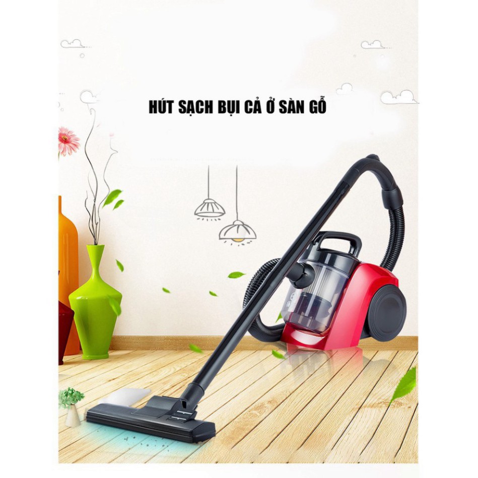 Máy Hút Bụi Gia Đình - Công suất lớn 1000W hút sạch mọi vết bẩn nổi trên sàn, dây điện dài. HBGD đỏ!
