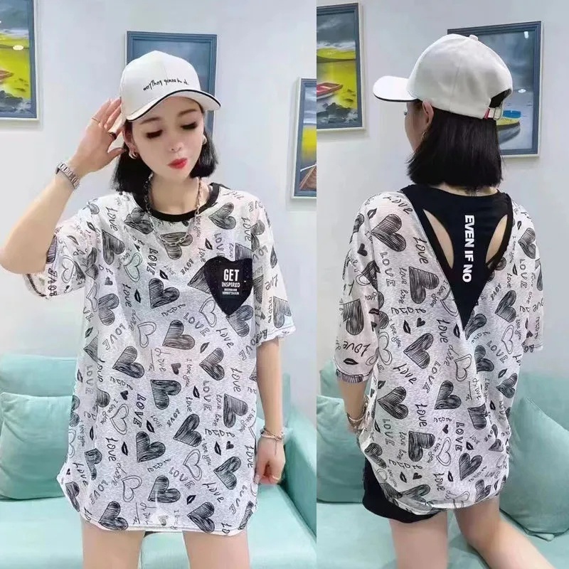 Áo Thun Mỏng Dáng Rộng Tay Ngắn Có Size Lớn 40-80KG C9455