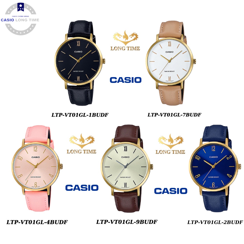 Đồng hồ Nữ Casio chính hãng LTP-VT01GL chống nước 10 ATM sang trọng lịch lãm bảo hành 12 tháng quốc tế