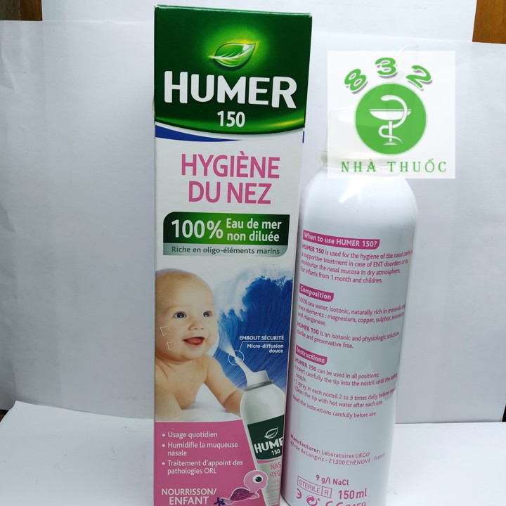 Xịt muối biển Humer 150ml trẻ em