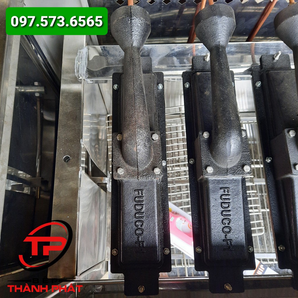 Lò Nướng Salamander 4 họng, Bảo hành 2 năm, Họng gang đúc siêu bền