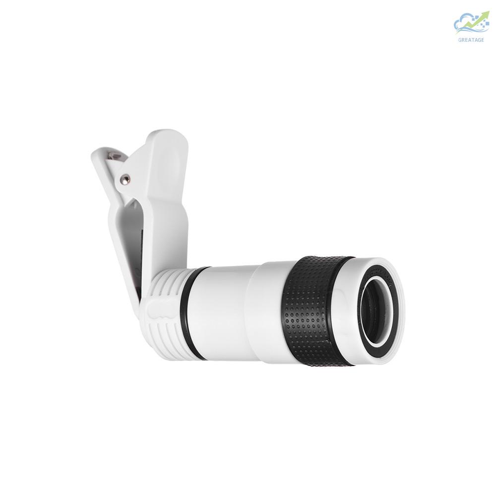 GG 8X Zoom Optical Smartphone Telephoto Lens Portable Mobile Phone Telescope Lens with Clip Universal for     HTC Most Phones