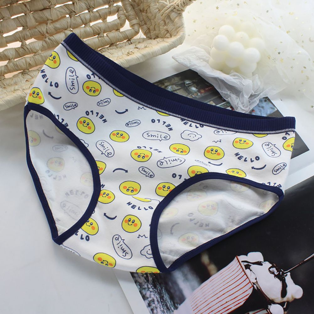 Quần lót họa tiết mặt cười dễ thương thoải mái cho nữ