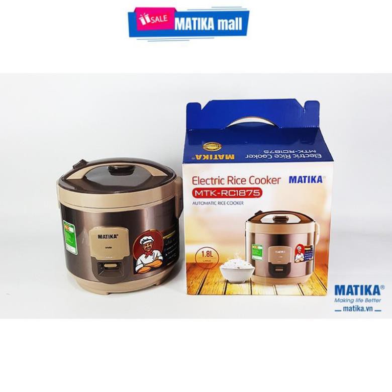 Nồi cơm điện,nồi cơm Matika MTK-RC1875 với công nghệ nhiệt thông minh,bảo hành 12 tháng