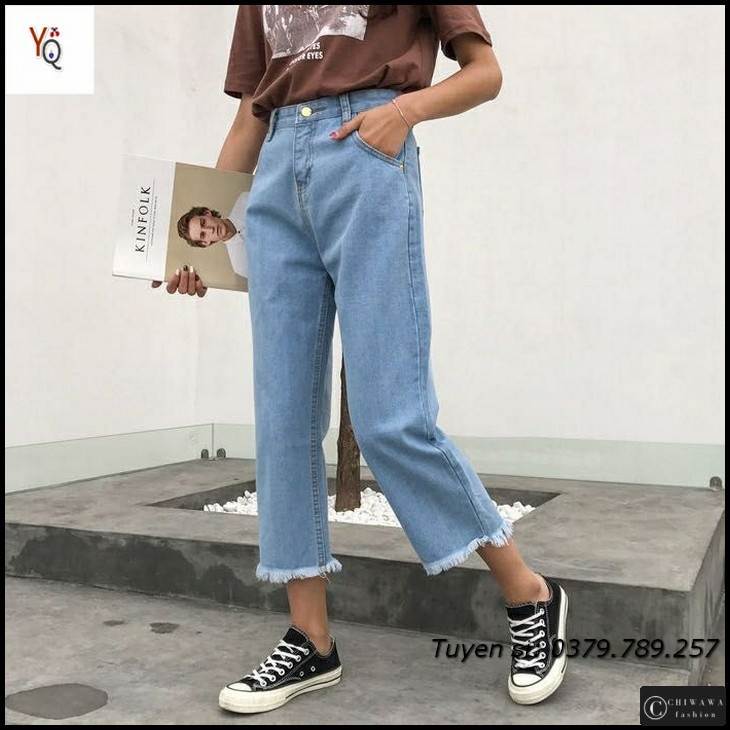 [Sỉ] Quần jean nữ baggy giá rẻ TA04