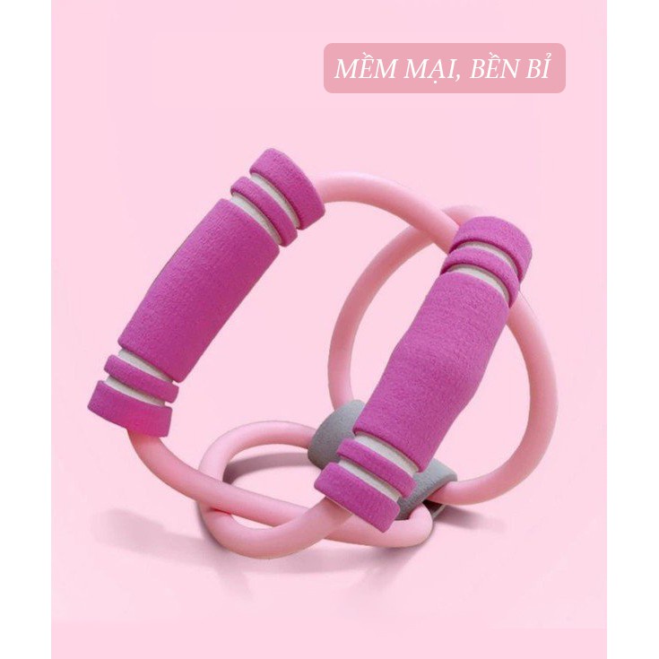 Dây đàn hồi tập gym yoga, dây đàn hồi kháng lực tập tay đa năng vòng số 8 danh cho nam nữ
