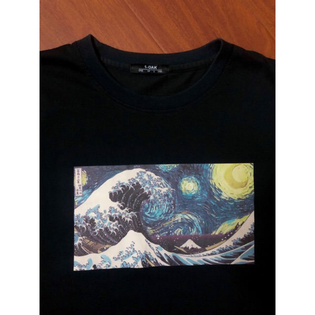 Tee đen Tsunami brand 1-oak