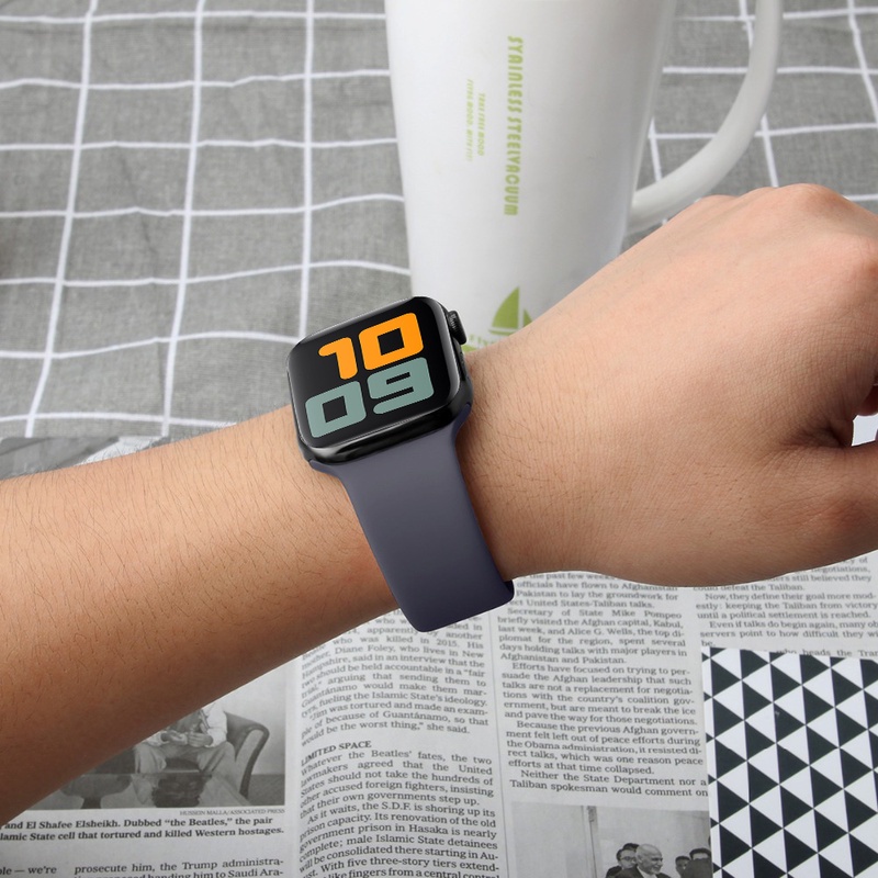 Dây Đeo Silicone Thay Thế Cho Đồng Hồ Thông Minh series 7 45mm 41mm iwatch 6 5 4 44mm 42mm