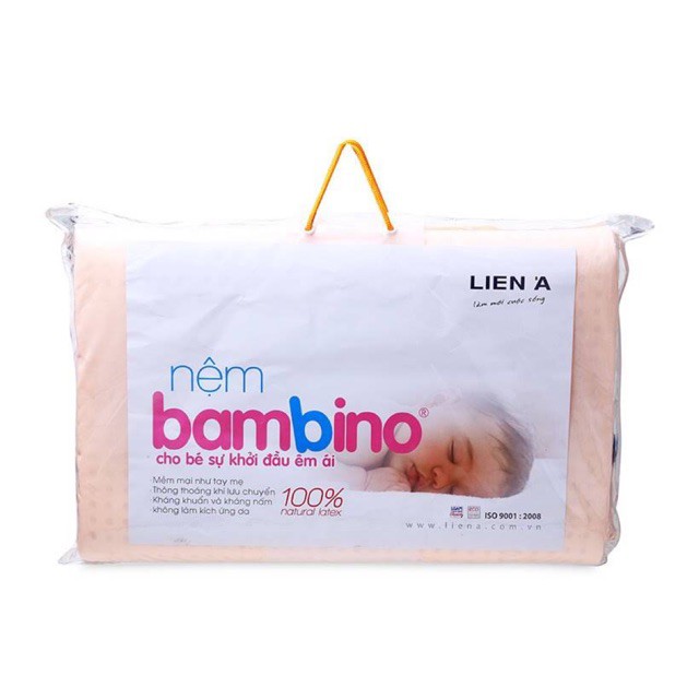 Nệm Cao Su Thiên Nhiên Liên Á Bambino cho bé + 1 Áo nệm