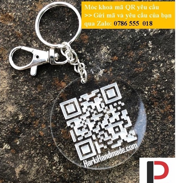 Móc khoá mã QR theo yêu cầu