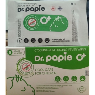 khăn lau hạ sốt dr papie
