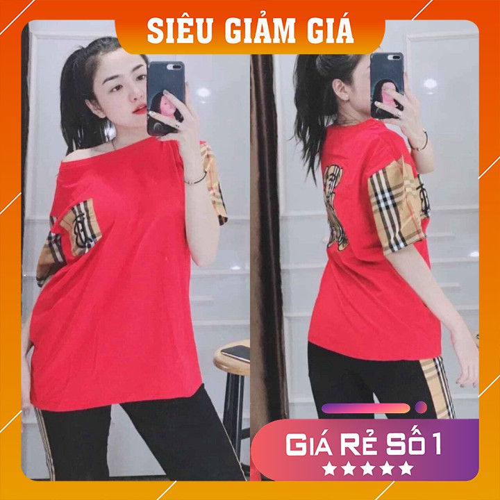 [Ảnh thật tự chụp] Đồ bộ mặc nhà thun cotton quần ngang gối