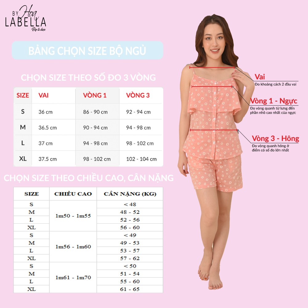 [Mã LT50 giảm 50k đơn 250k] Bộ Ngủ HOABELLA 2 Dây Thô Lụa, Đính Kết Nơ (BN08)