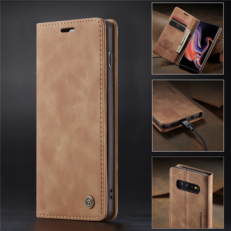 Bao da điện thoại sang trọng kiểu cổ điển cho Samsung Galaxy S10 Plus S10 5G S9 Plus S8 Plus S7 Edge S10e