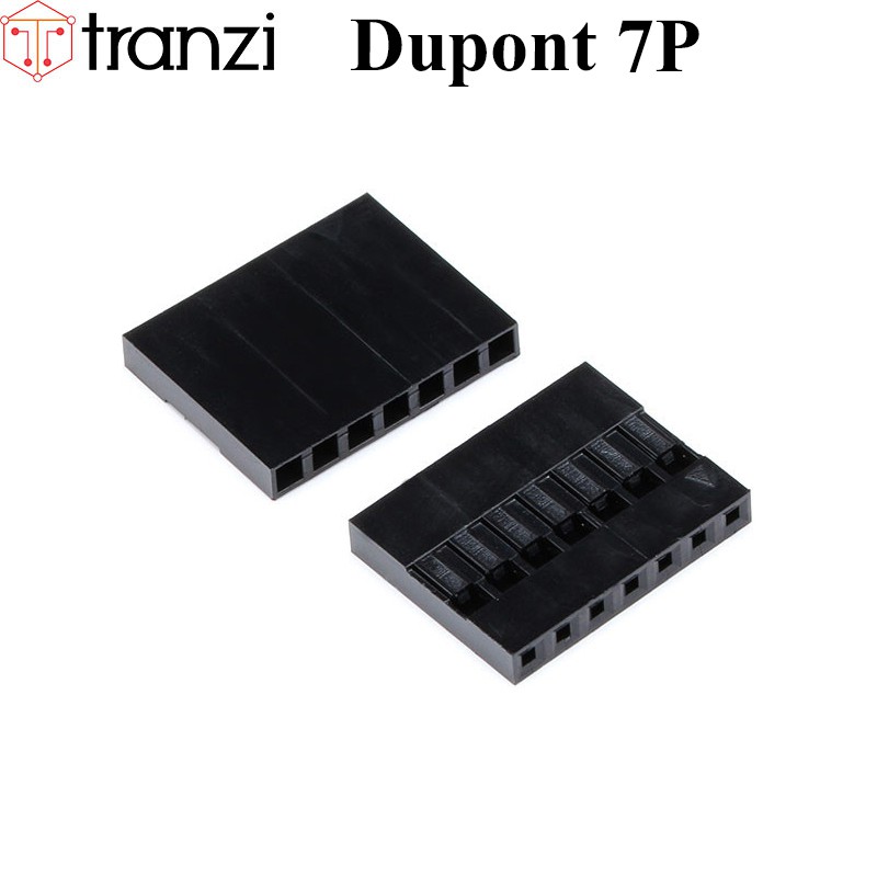 Vỏ header 2.54mm dupont 7P 13,95mm đen - túi 50 cái