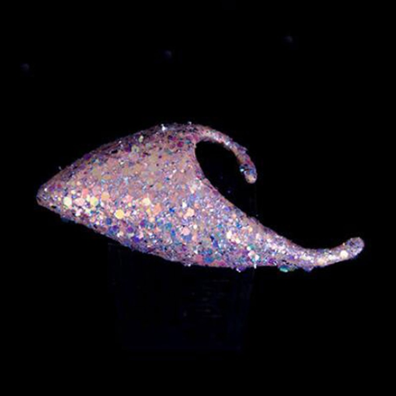 1 Cặp Bông Tai Silicone Hình Thiên Thần Đính Kim Sa Lấp Lánh Dành Cho Dịp Halloween