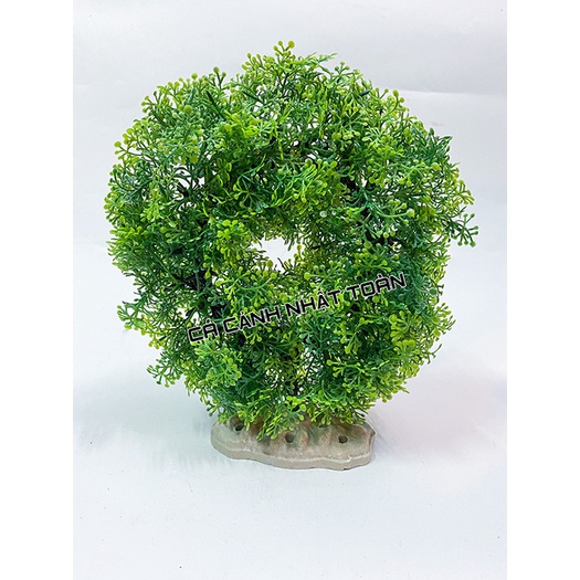 RONG GIẢ NHÂN TẠO VÒNG TRÒN TRANG TRÍ BỂ CÁ NON BỘ CAO 15CM