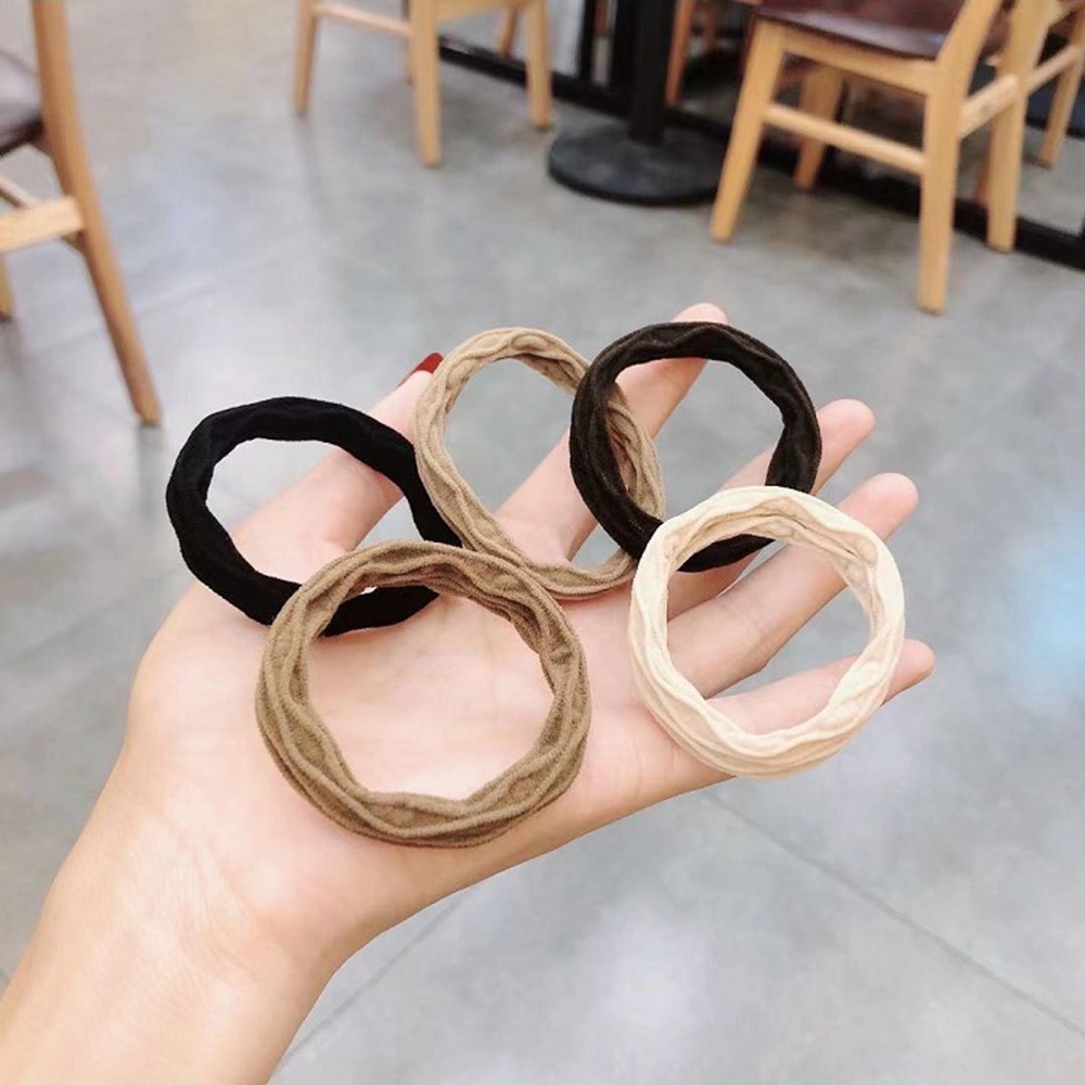 Dây buộc tóc cao su co giãn màu trơn phong cách Hàn Quốc thời trang cho nữ