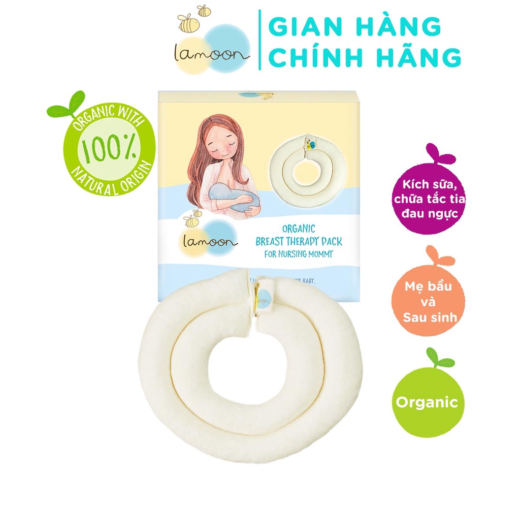 Túi chườm ngực kích sữa cho mẹ từ gạo hữu cơ (organic) Lamoon