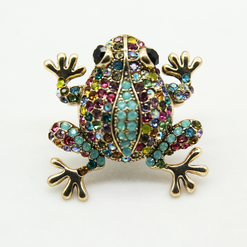 Trâm Cài Áo Hình Ếch Hoạt Hình Đính Đá Sáng Tạo Cho Nữ