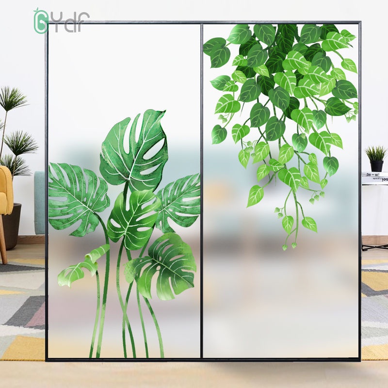 Tùy chỉnh Bắc Âu trong gió giấy dán kính phòng tắm hộ gia đình hình cửa sổ riêng tư phim ảnh suốt và mờ đục