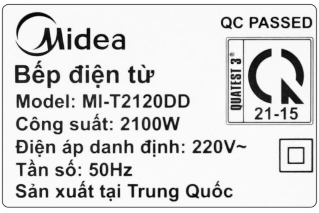 Bếp Điện Từ Midea MI-T2120DD