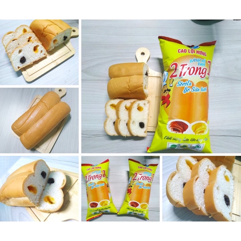 COMBO 10 CÁI BÁNH MÌ TƯƠI 2TR1 CAO LỢI HƯNG HSD:10->13 NGÀY