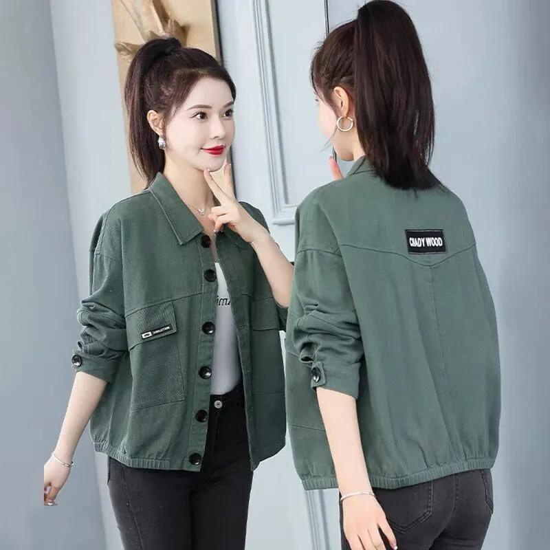 Áo Khoác Mùa Xuân Và Mùa Thu Của Little Lady Changyou # Trang Phục Giản Dị Cho Người Nhỏ Phù Hợp Với Tất Cả Các Kết Hợp # Áo Khoác Denim 2021 Kiểu Mới