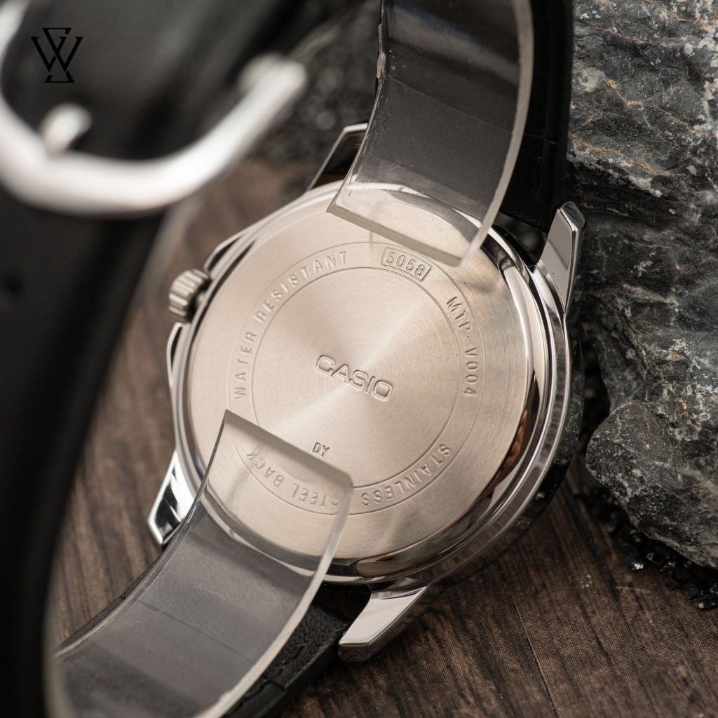 Đồng Hồ Quartz Nam Casio WATCHSTORE MTP-V004L-1BUDF Thiết Kế Kính Khoáng 41.5mm, Dây Đeo Da Và Vỏ Thép Không Gỉ