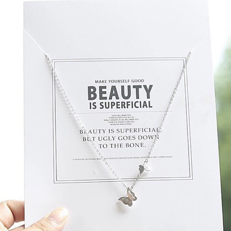 Dây chuyền bươm bướm Bạc ta - Dây chuyền nữ Bươm bướm bạc ta - Vàng Bạc Khải Khải