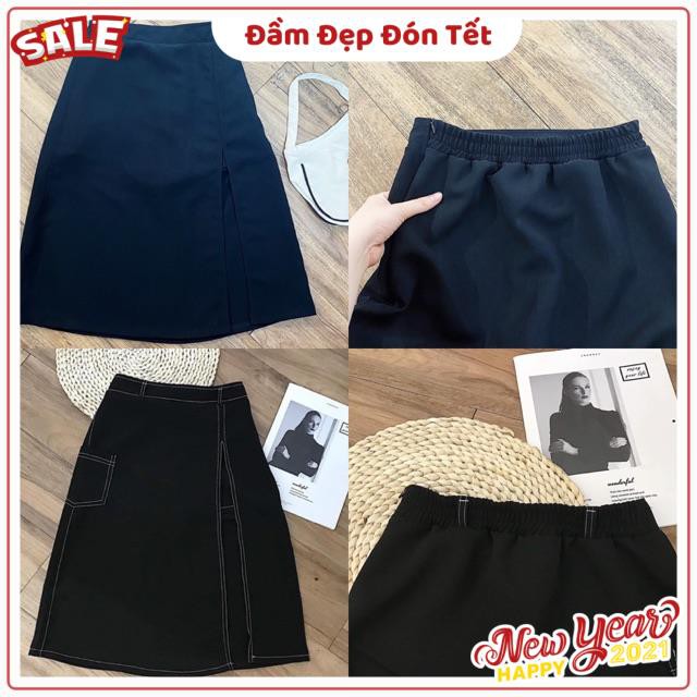 Chân váy Hyon Skirt hack chân siêu dài - dáng váy suông dễ mix sau lưng phối chun co giãn kèm ảnh thật | BigBuy360 - bigbuy360.vn
