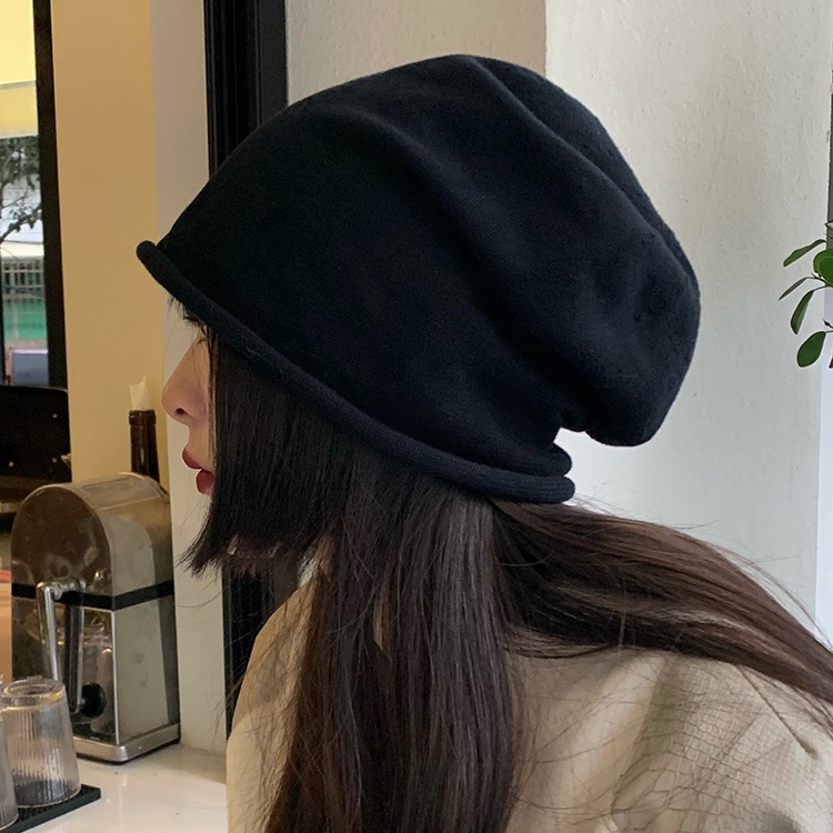 Mũ len màu trơn thời trang thu đông phong cách Hàn Quốc cho nữ