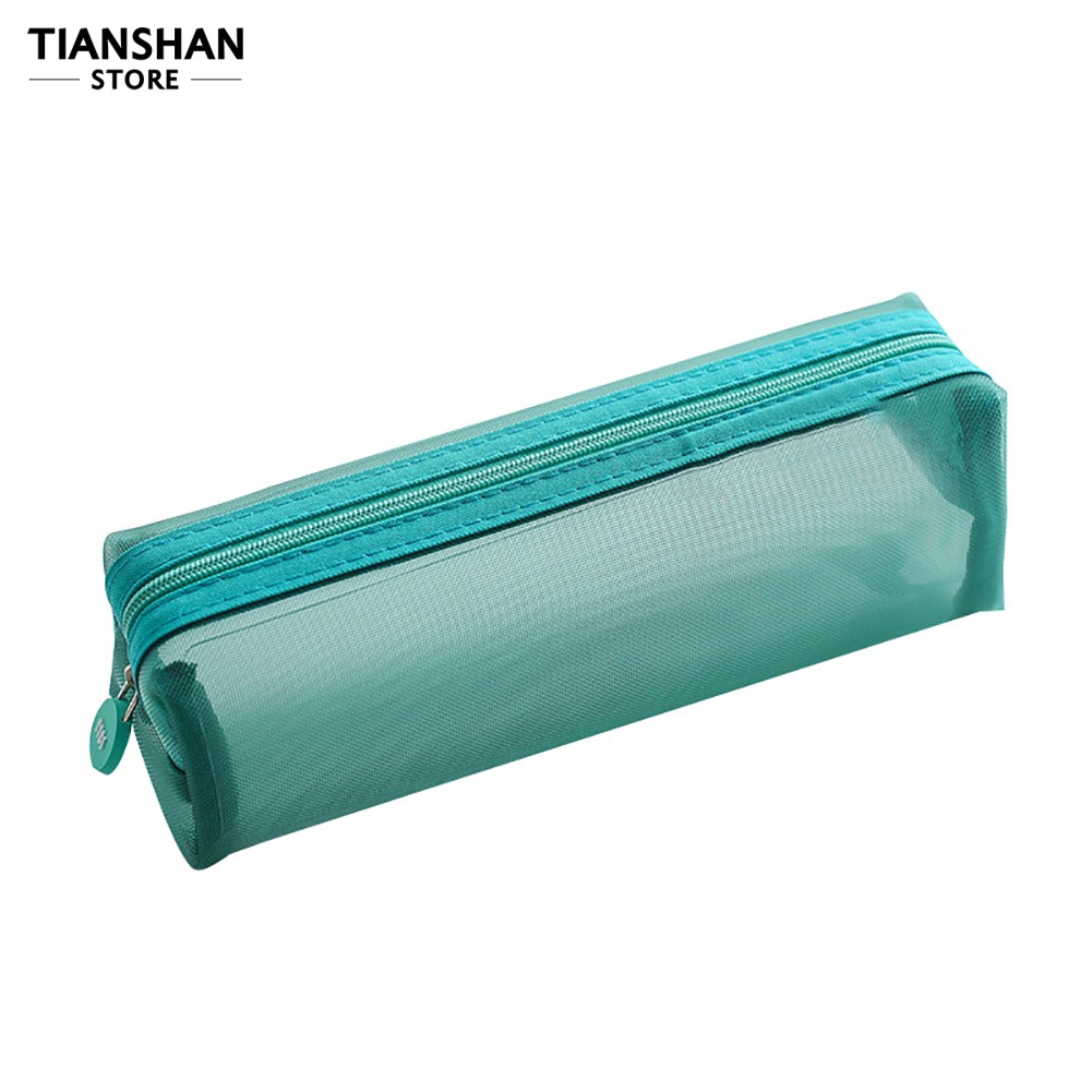 tianshanstore📖 Solid Color Transparent Mesh Bag Student Gift